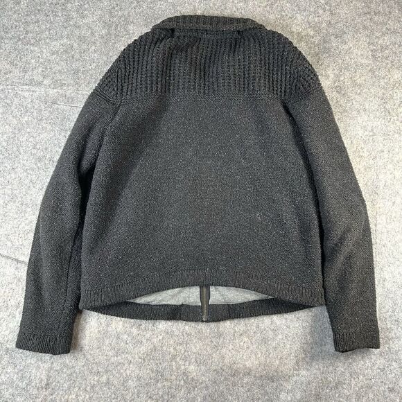 Carbon 2 Cobalt Sweater Mens Small Knit Full Zip Cotton Charcoal Gray Pockets - Picture 8 of 9